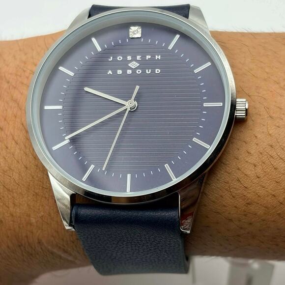 Silver & Blue Joseph Abboud Men’s Watch - Picture 1 of 5